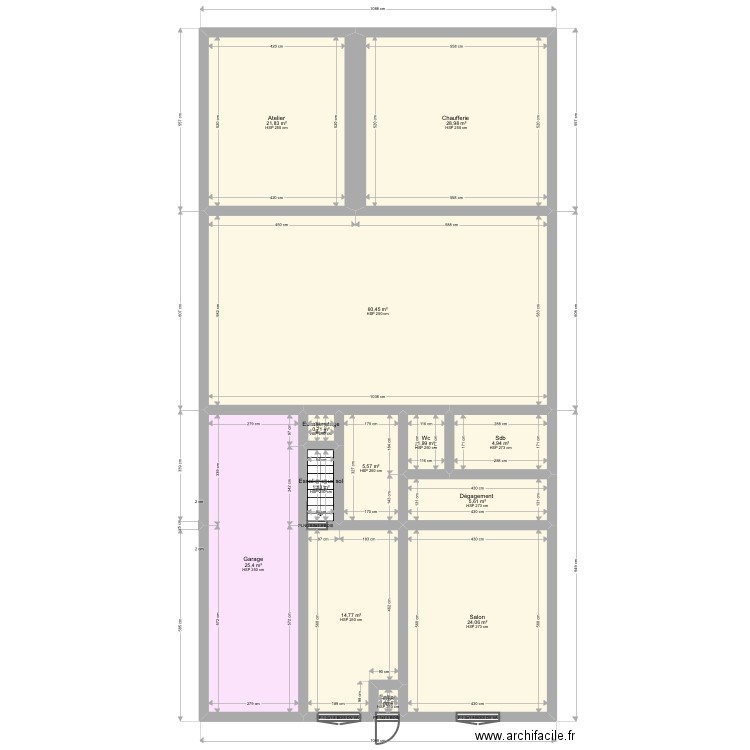 Ludwig rdc. Plan de 13 pièces et 197 m2