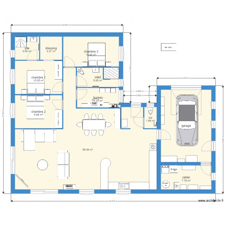 maisanv1h. Plan de 0 pièce et 0 m2