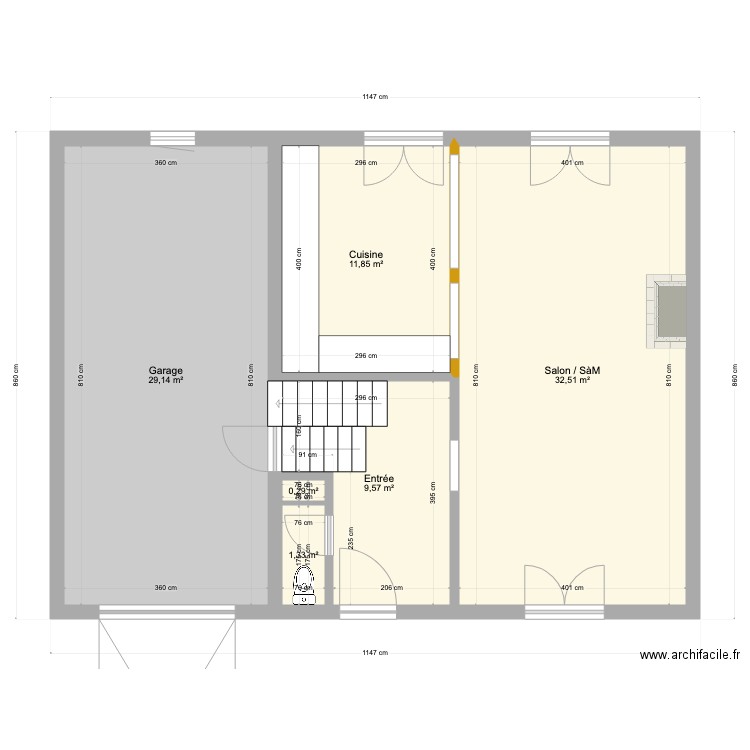 PLAN SYLVIE. Plan de 17 pièces et 167 m2