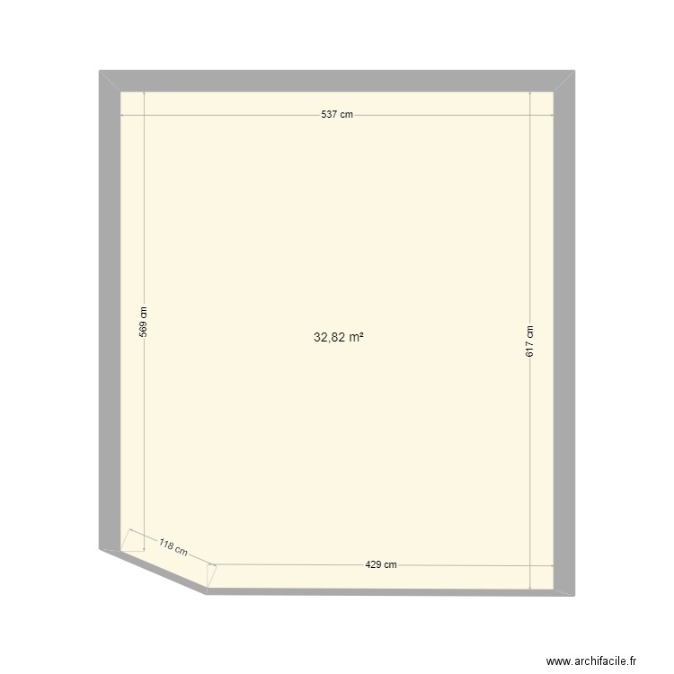 BUREAU 2 AVANT. Plan de 1 pièce et 33 m2