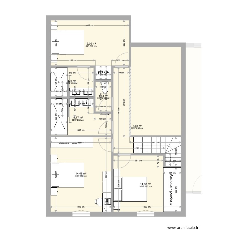 guillaumes saleille 2. Plan de 15 pièces et 196 m2