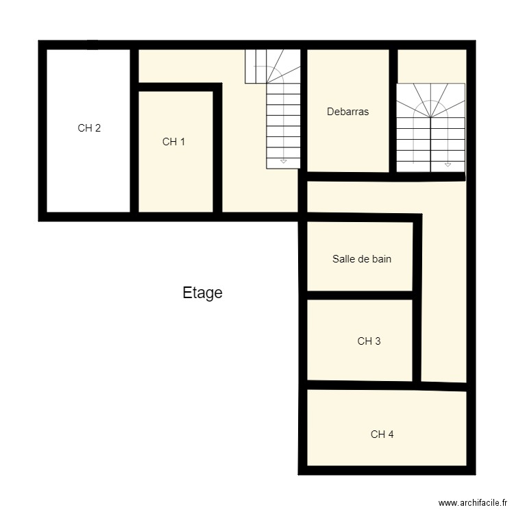 Croquis  Etage JACQUET. Plan de 0 pièce et 0 m2