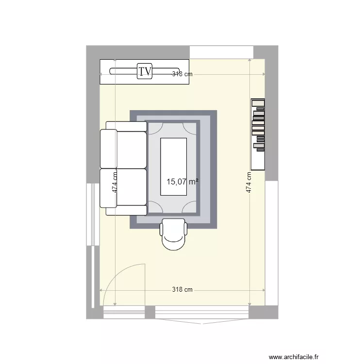 Annabel Salon 2. Plan de 