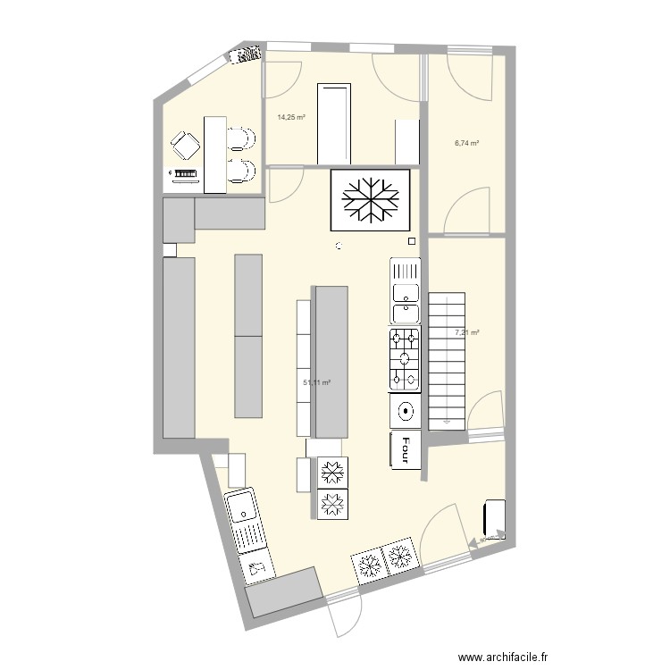 batiment stembert  finale. Plan de 4 pièces et 79 m2