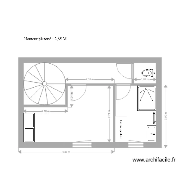 2 &eacute;me &eacute;tage. Plan de 