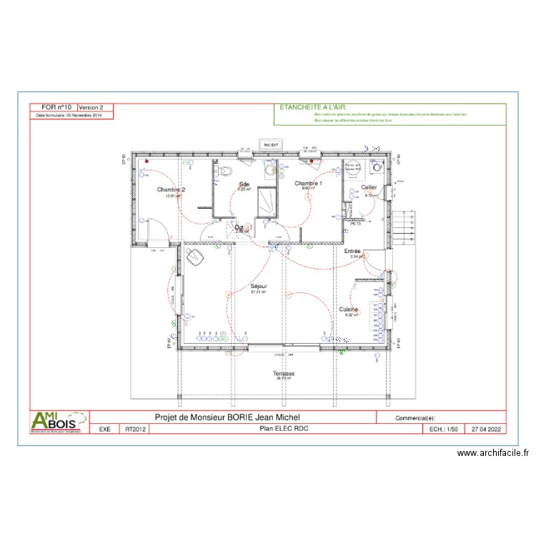 plan elec borie. Plan de 0 pièce et 0 m2