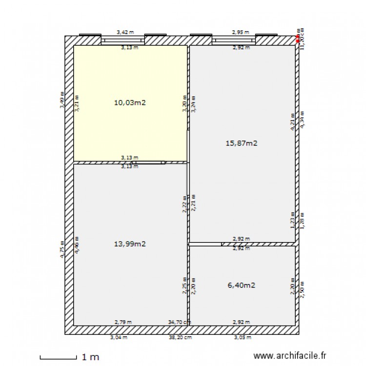 Appartement Montreuil avant travaux1. Plan de 0 pièce et 0 m2