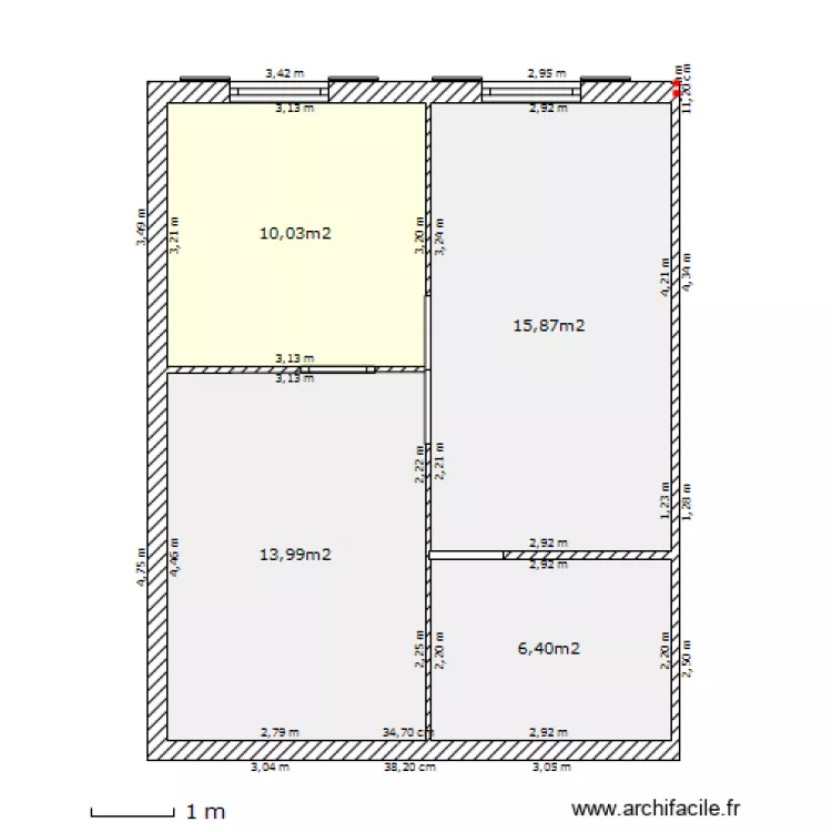Appartement Montreuil avant travaux1. Plan de 