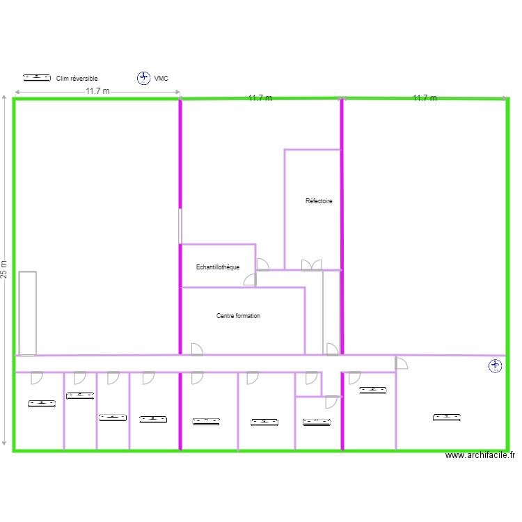 USINE Clim/VMC/Hotte. Plan de 0 pièce et 0 m2
