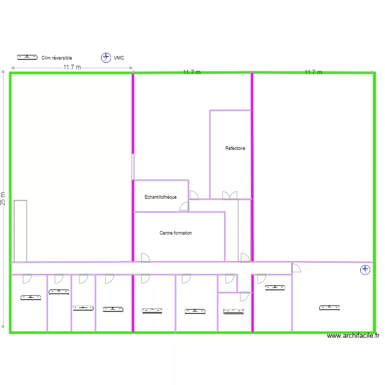 USINE Clim/VMC/Hotte. Plan de USINE Clim/VMC/Hotte. Plan de