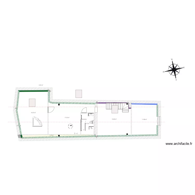 Plan combles mur abattu baignoire v1 solution 5. Plan de 