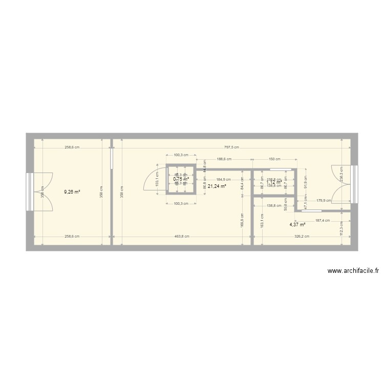 T2 Chatillon. Plan de 0 pièce et 0 m2