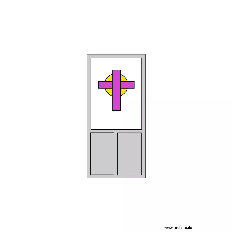 porte &eacute;glise alu. Plan de 