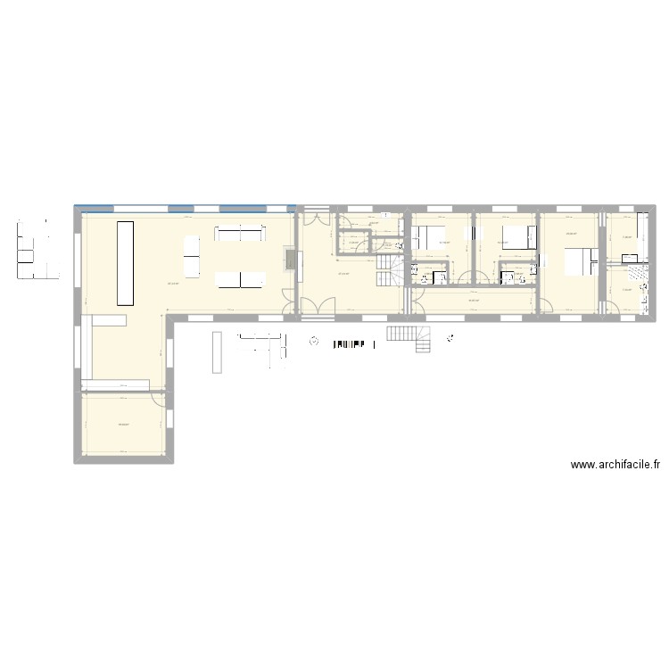 St Georges idées 7 RDC. Plan de 14 pièces et 229 m2