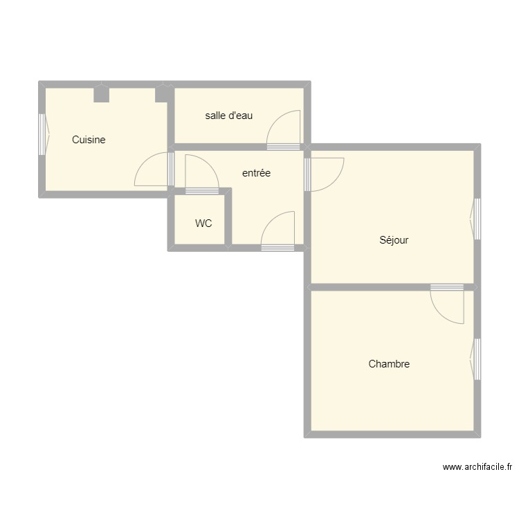 ALLAIX. Plan de 5 pièces et 44 m2