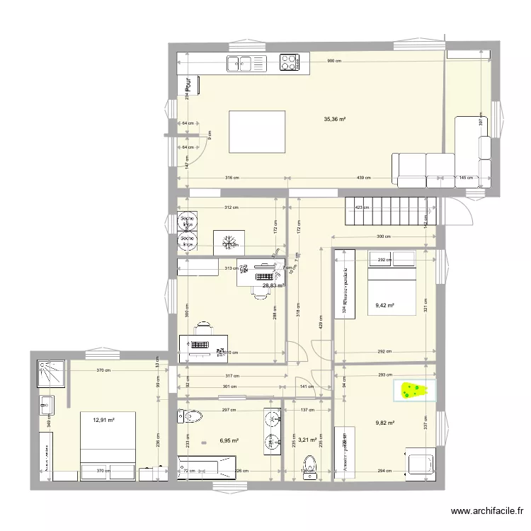 Plan existant 1. Plan de 