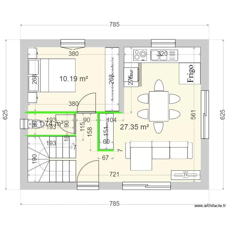 ROULAND / MAUCHOSSE RDC 2. Plan de 