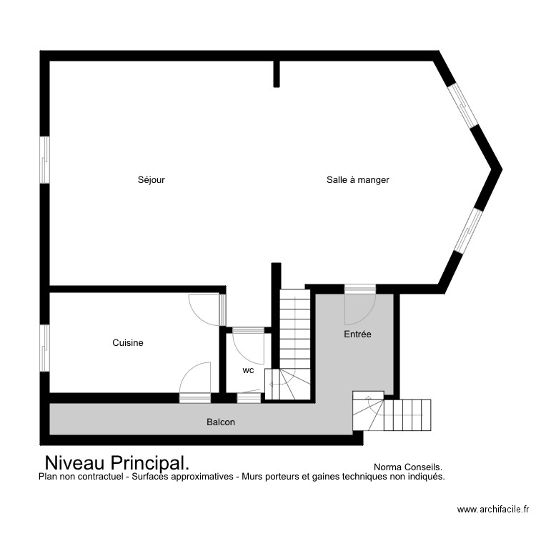 Plan Elisabeth B Niv P. Plan de 0 pièce et 0 m2