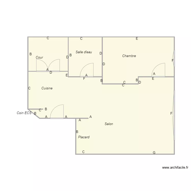 Croquis SCI CHLENA. Plan de 