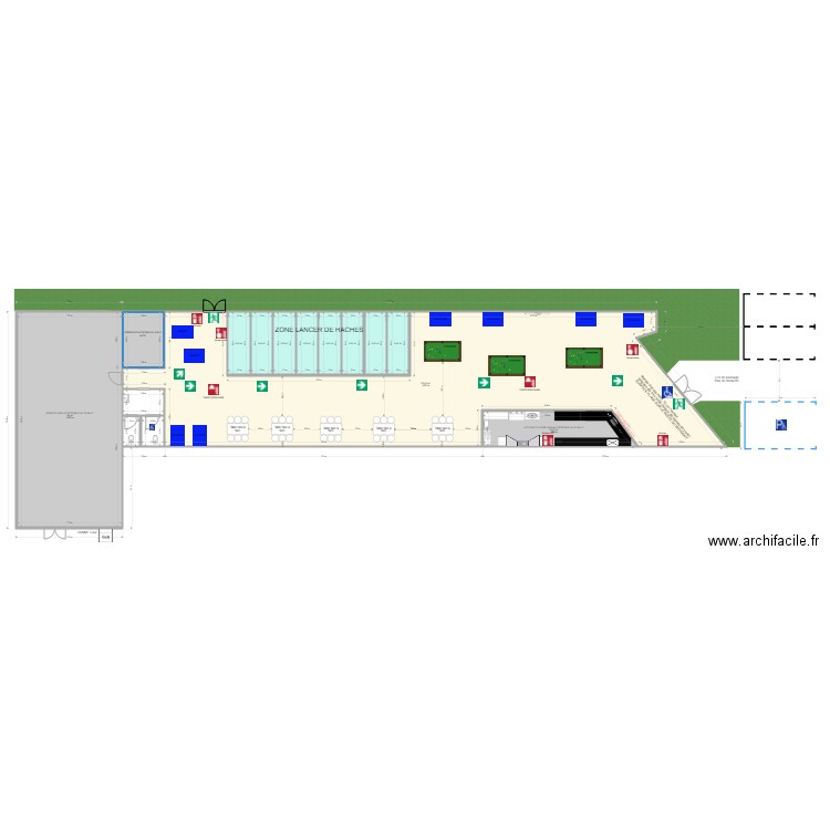 LOCAL BOE APRES TRAVAUX. Plan de 0 pièce et 0 m2