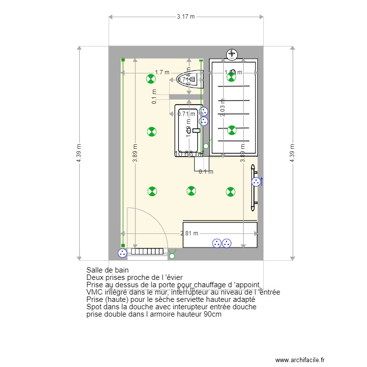 salle de bain final. Plan de 0 pièce et 0 m2