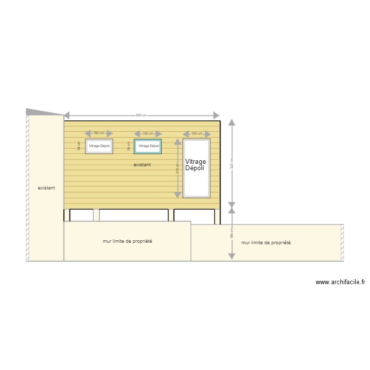 façade existant EST urgent. Plan de 0 pièce et 0 m2