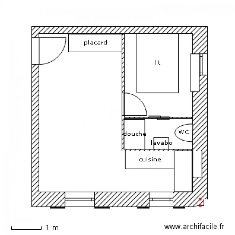 studio 123rdf. Plan de 0 pièce et 0 m2