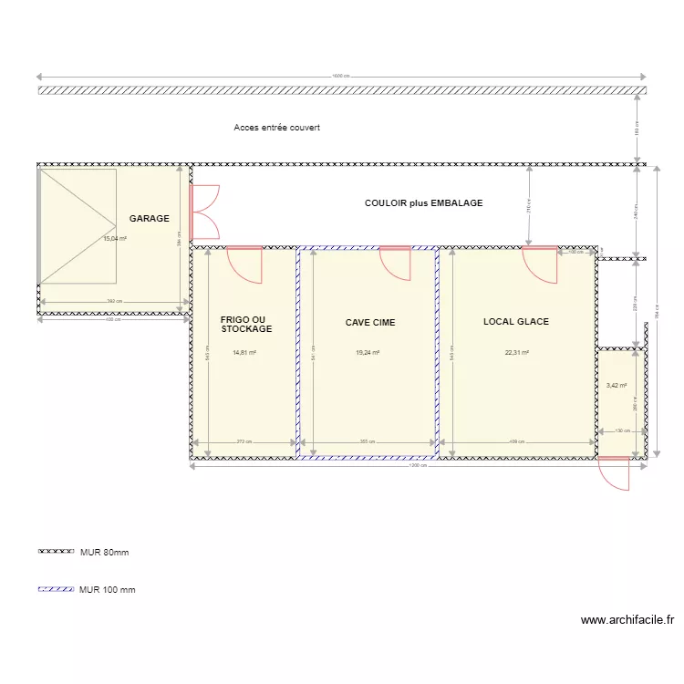 agrandissement fromagerie. Plan de agrandissement fromagerie. Plan de