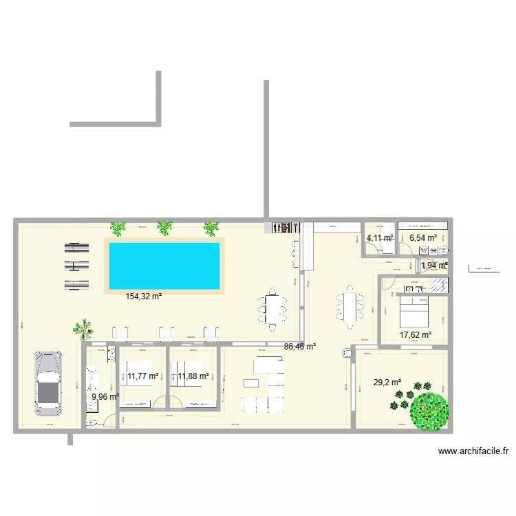 Maison de plage Mimizan. Plan de 