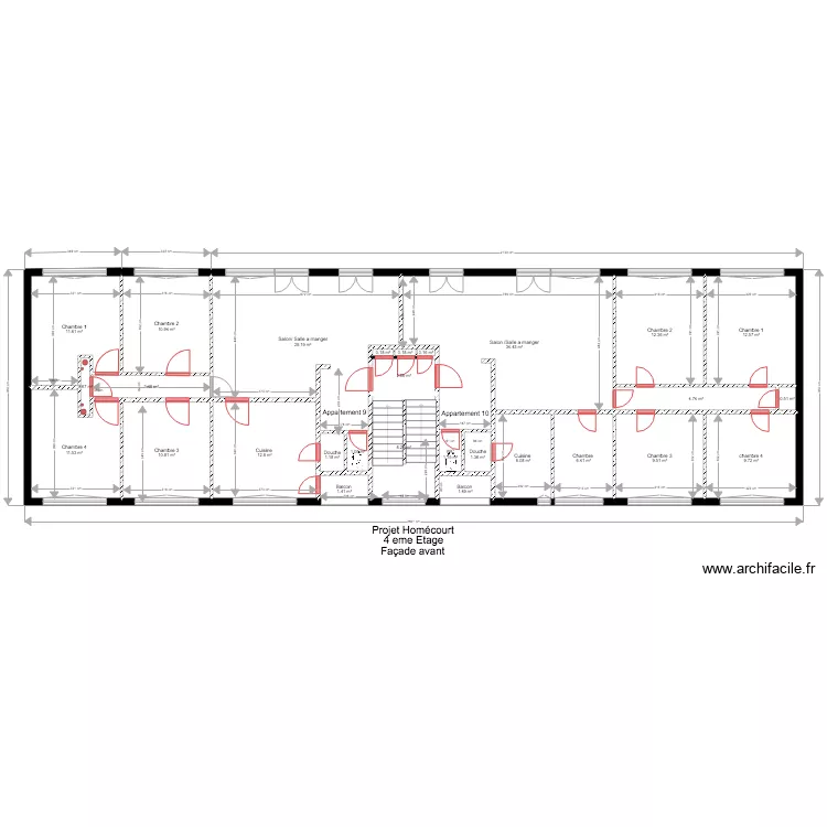 4 eme ETAGE HOMECOURT . Plan de 