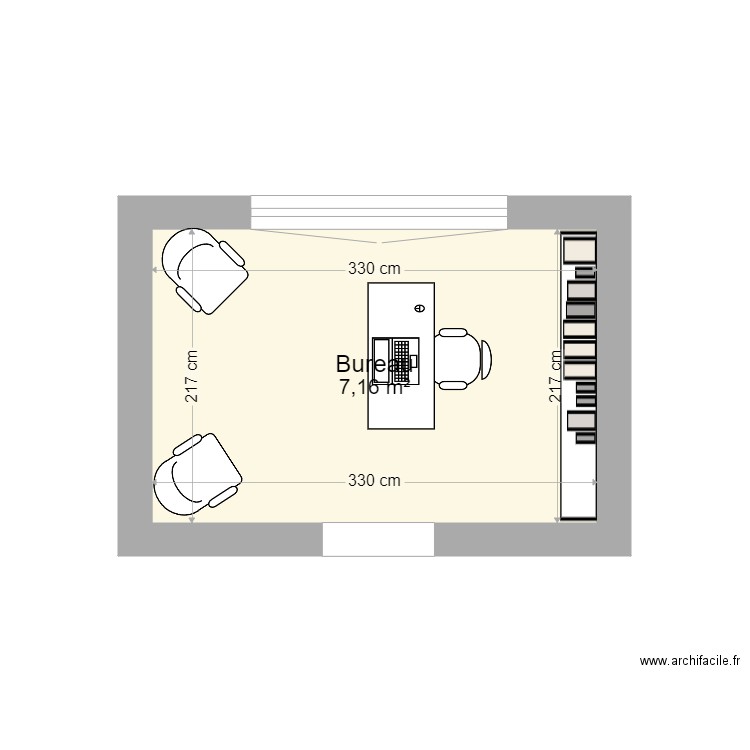 houbotte bureau. Plan de 0 pièce et 0 m2