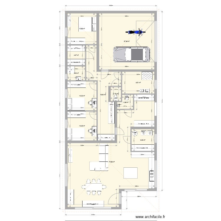 plain pied 3. Plan de 0 pièce et 0 m2