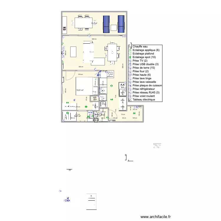 Santa Clara 2 face mer 43m2 V2.1. Plan de 