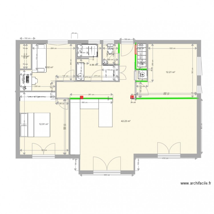 TALENCE extension sept. Plan de 0 pièce et 0 m2