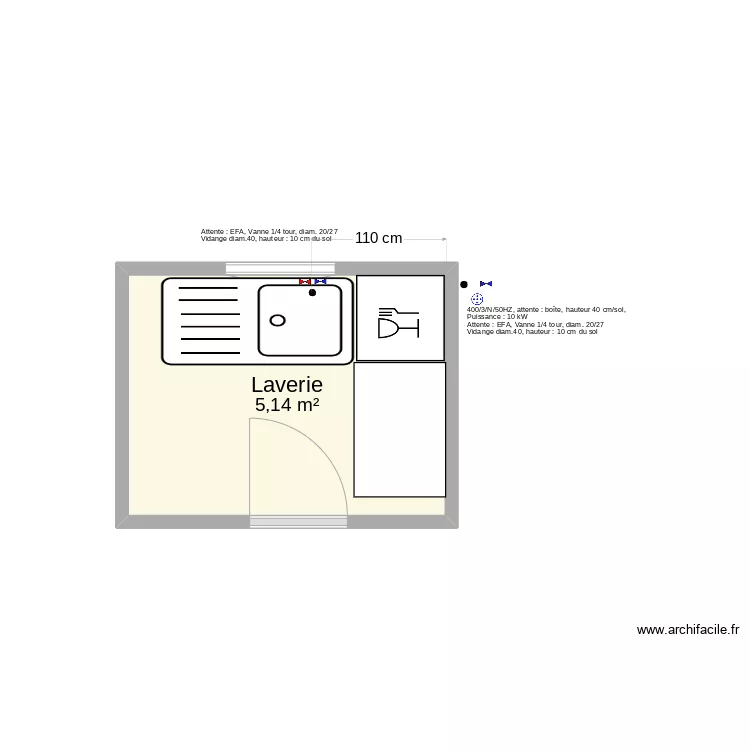 Laverie Valsonne. Plan de 