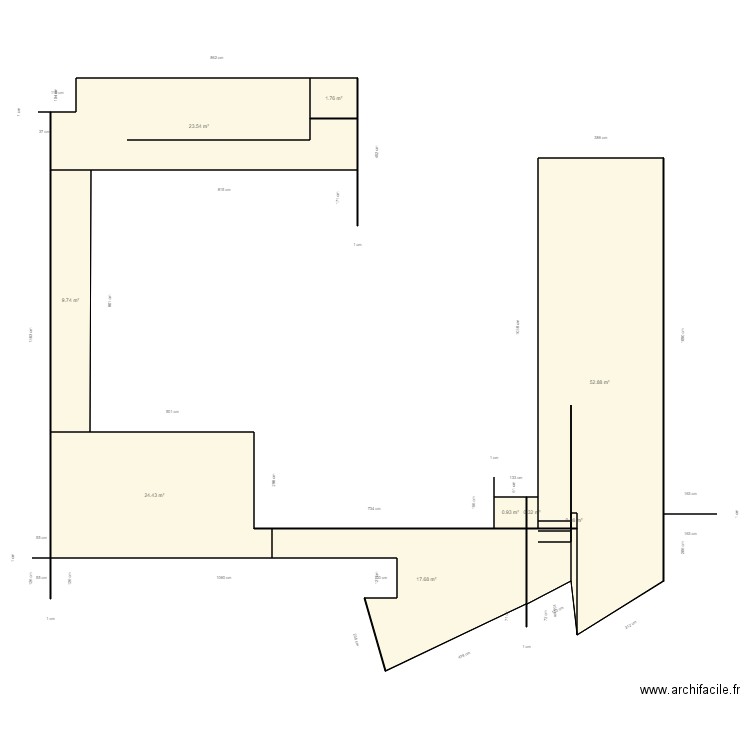 debaix baixas. Plan de 9 pièces et 131 m2