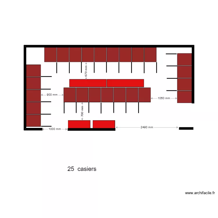 Casiers ESF le Sauze 4. Plan de 