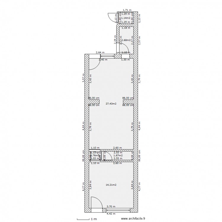 Maison 1-RDC. Plan de 0 pièce et 0 m2