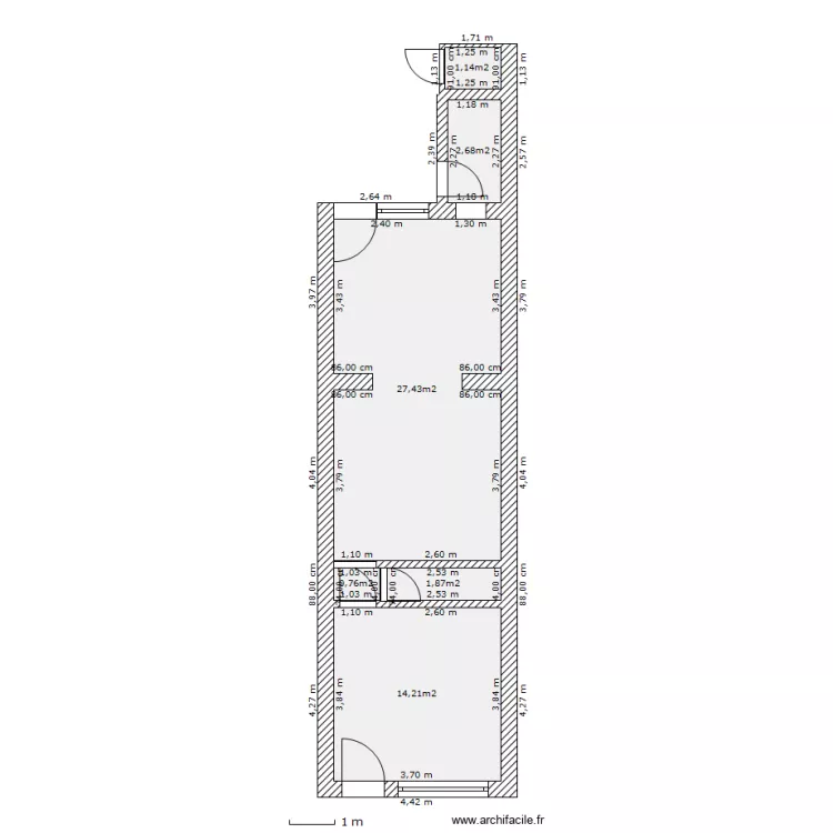 Maison 1-RDC. Plan de 