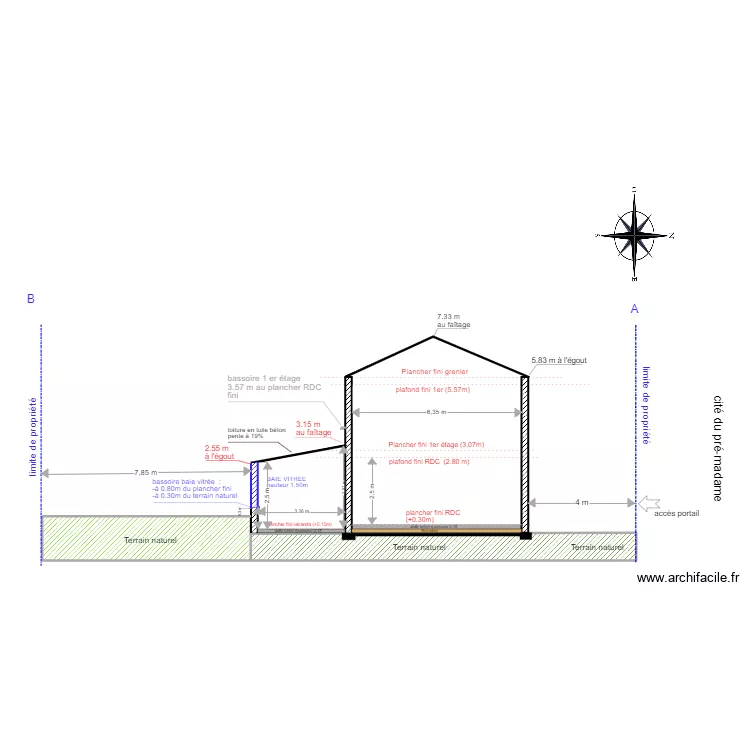 COUPE AB INITALE 21/09. Plan de 