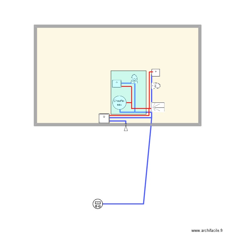 VARACHE Réseau EC/EF . Plan de 1 pièce et 23 m2