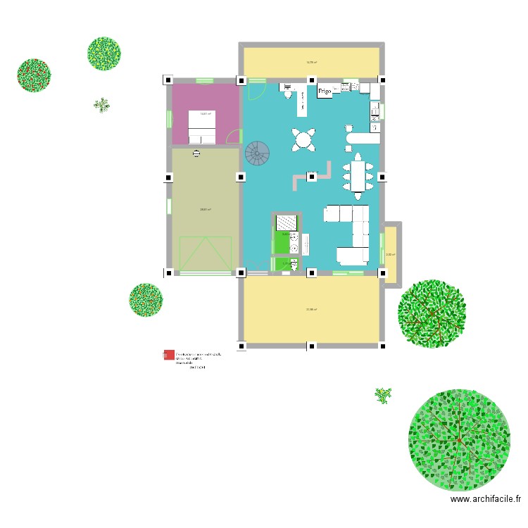 maison amghar 2. Plan de 8 pièces et 180 m2