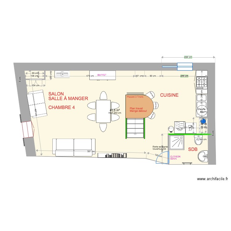 2 EME ÉTAGE  PORTE. Plan de 0 pièce et 0 m2