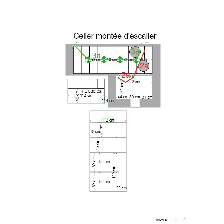 CELIER. Plan de 7 pièces et 6 m2