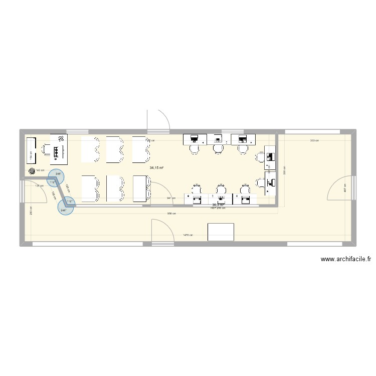 Projet salle de classe Log. Plan de 0 pièce et 0 m2