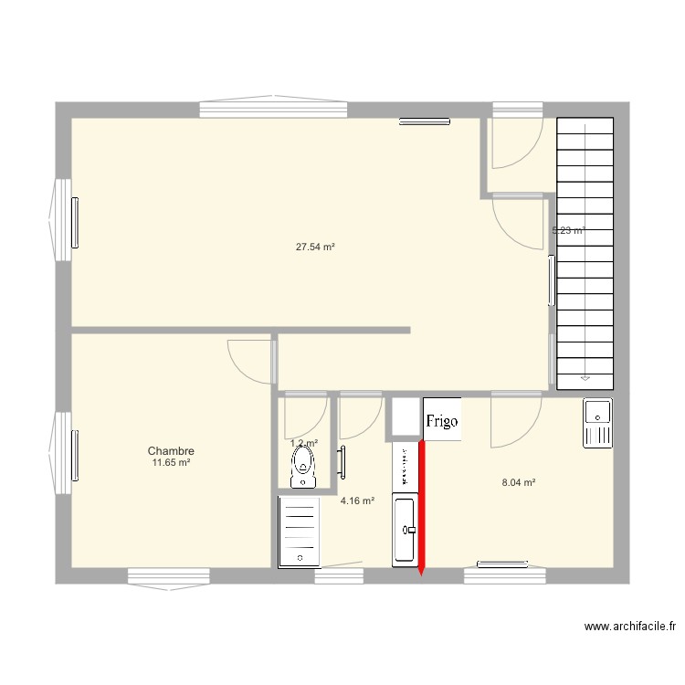 F2 aer etage. Plan de 0 pièce et 0 m2