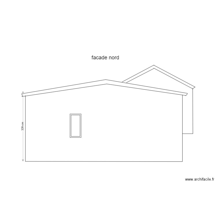 facade nord. Plan de 0 pièce et 0 m2