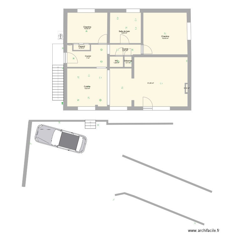 Appart Rez elec. Plan de 0 pièce et 0 m2