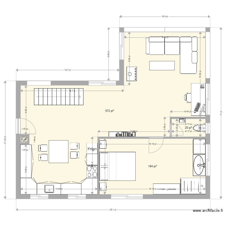 projection. Plan de 0 pièce et 0 m2