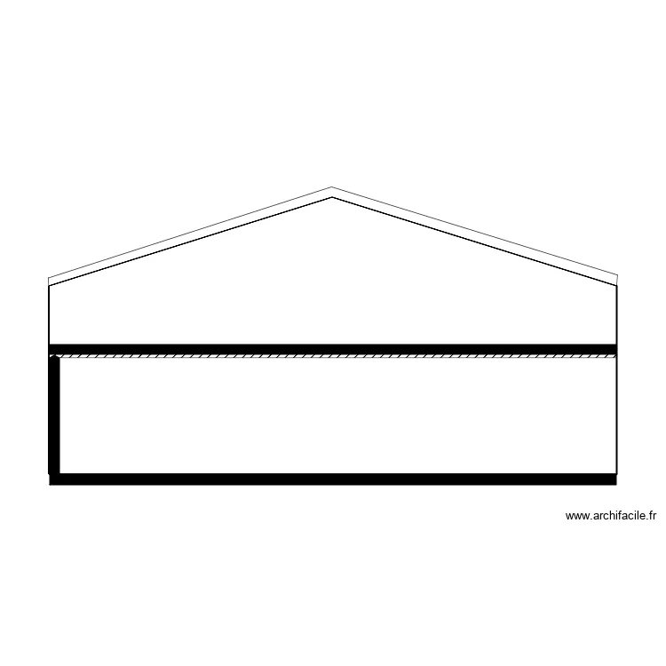 plan facade cot&eacute;. Plan de 